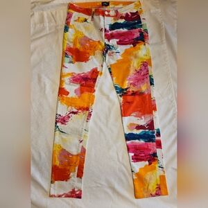 Kate Spade Saturday Abstract Paint Splatter Skinny Jeans Size 26